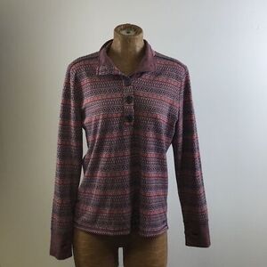 Kavu Pink Long Sleeve Button Down Shirt